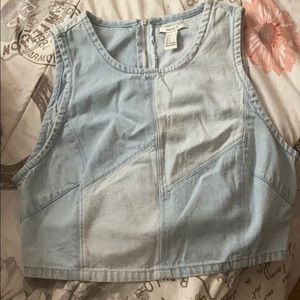 Denim crop top